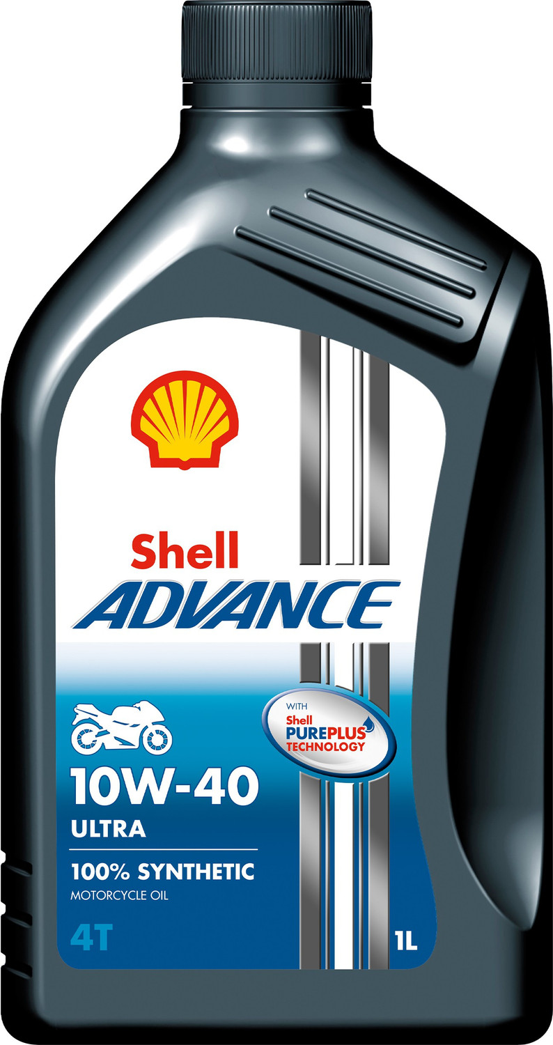 Image of Shell Advance 4t Ax7 10W-40 API SN Full-Synthetic Engine Oil