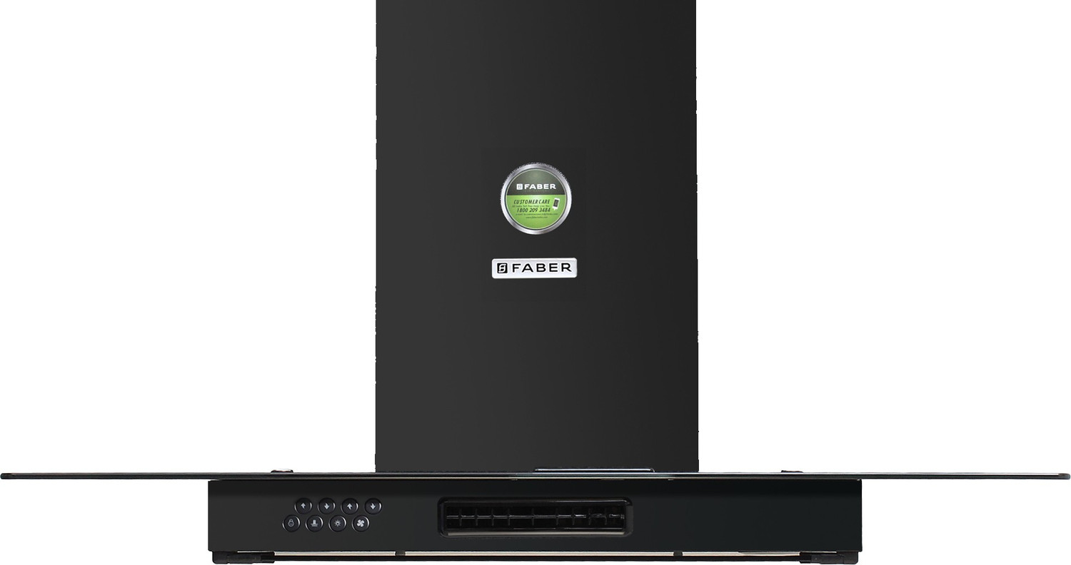 Image of FABER HOOD 3N1 AEROSTATION GLAMOUR PRO 3D BK FT 90 Wall Mounted Black 1095 CMH Chimney