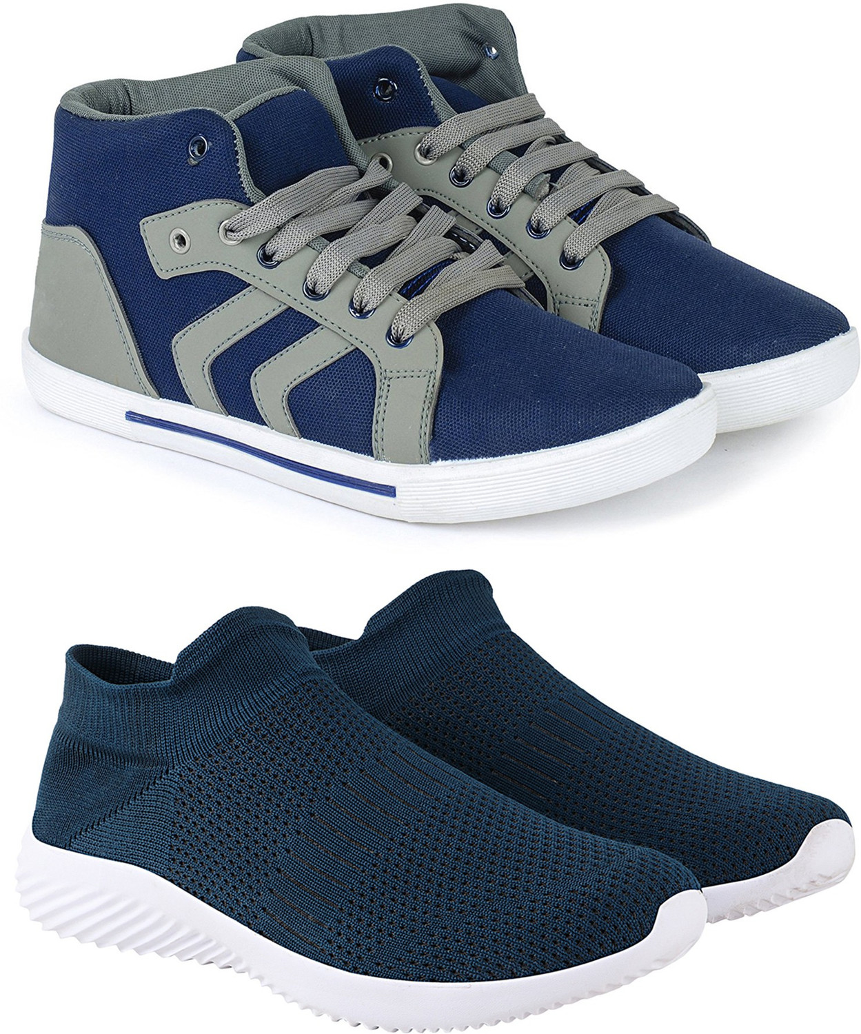 Chevit Men s Combo Pack of 02 Shoes for Men Casual Sneakers Outdoor Shoes for Men Sports Shoe for Running Gym Cycling Trekking Sneakers For Men Sneakers For Men Price History