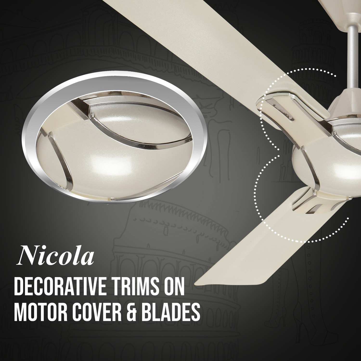 Image of HAVELLS 1200MM NICOLA with 2 Year Warranty Energy Saving 1200 mm Ceiling Fan