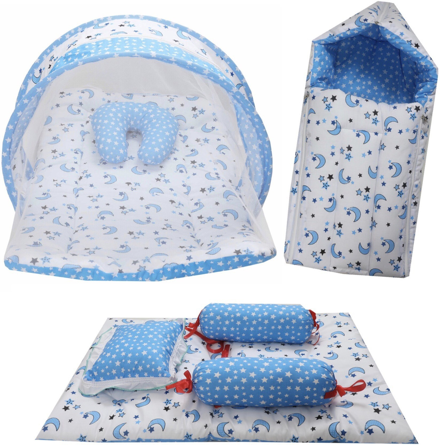 Miss Chief by Flipkart Cotton Baby Bed Sized Bedding Set Blue Price History