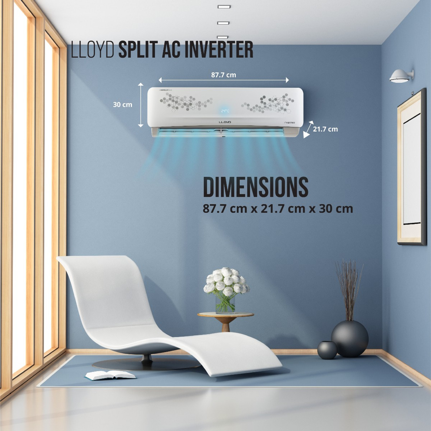 Image of Lloyd 2021 Model 1 Ton 5 Star Split Inverter AC