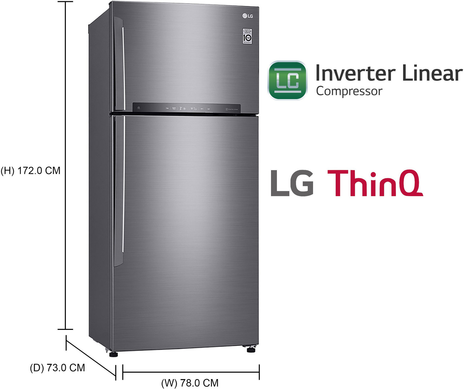 Image of LG 516 L Frost Free Double Door 3 Star Refrigerator with with Hygiene Fresh+ and Smart ThinQ(WiFi Enabled)