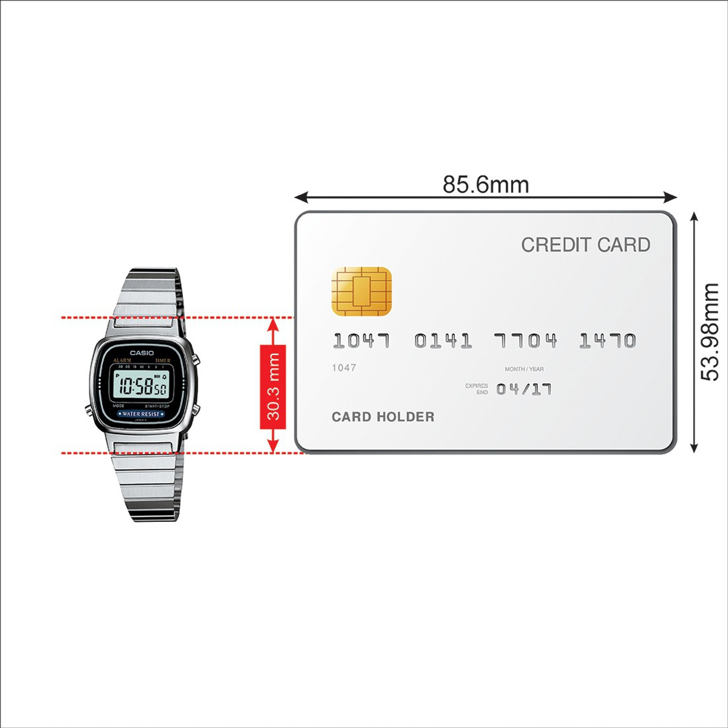 Image of CASIO Vintage ( LA670WD-1DF ) Digital Watch - For Men & Women