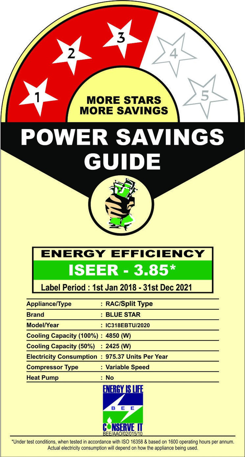 Image of Blue Star 2021 Model 1.5 Ton 3 Star Split Inverter AC