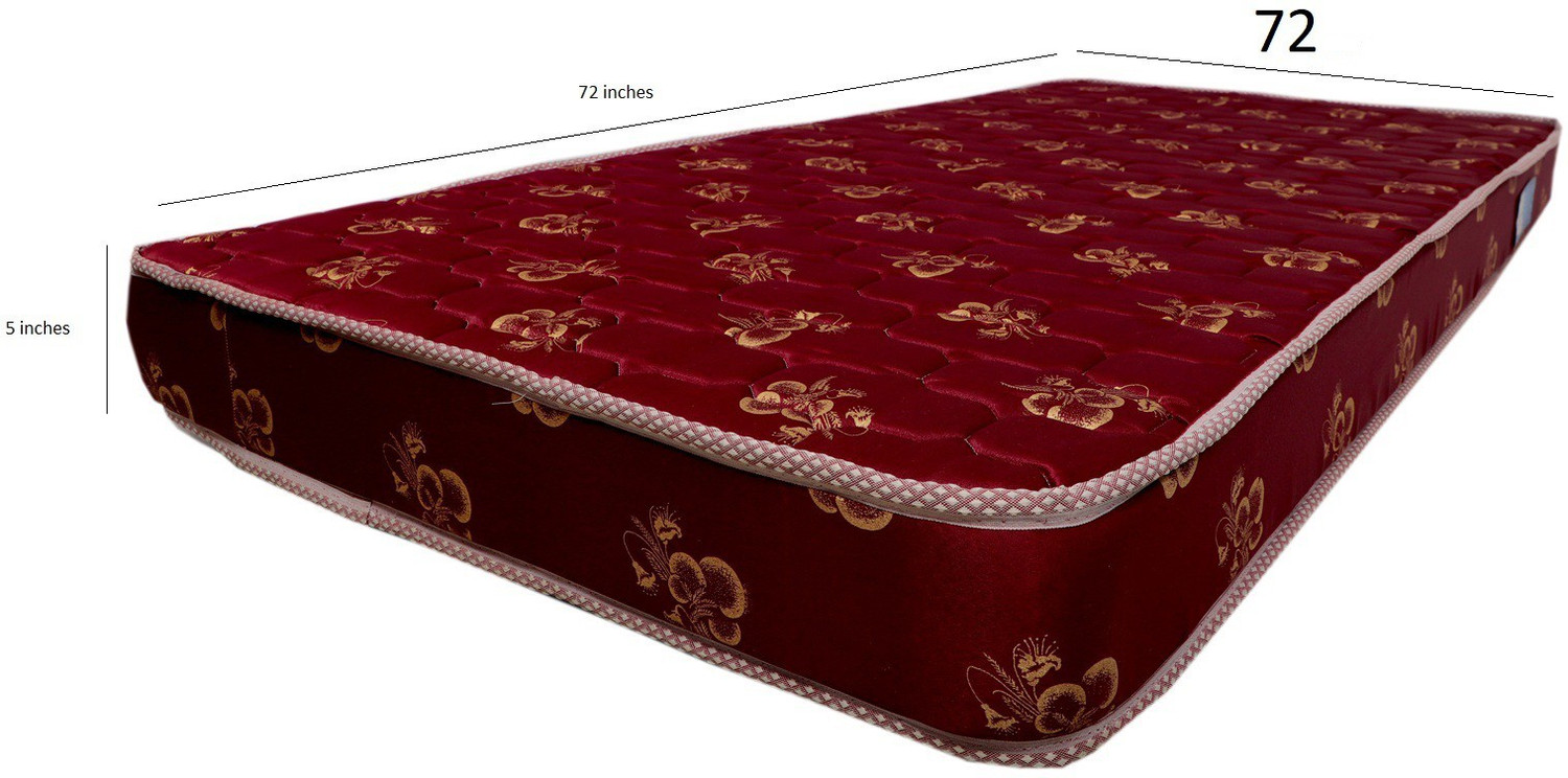 Image of WakeFitness Bed Mattress 5 inch King Cotton Mattress (L x W: 72 inch x 72 inch)