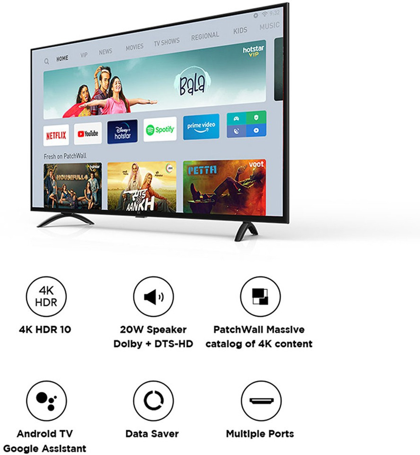 Image of XIAOMI by Mi 4X 138.8 cm (55 inch) Ultra HD (4K) LED Smart Android Based TV (L55M5-5XIN / L55M5-5XIN V1)