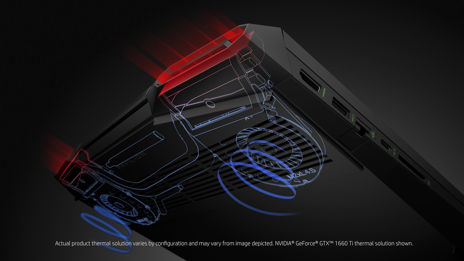 Image of HP Pavilion Intel Core i5 10th Gen 10300H - (8 GB + 32 GB Optane /512 GB SSD /Windows 10 Home /4 GB Graphics /NVIDIA GeForce GTX 1650Ti) 15-DK1508TX Gaming Laptop