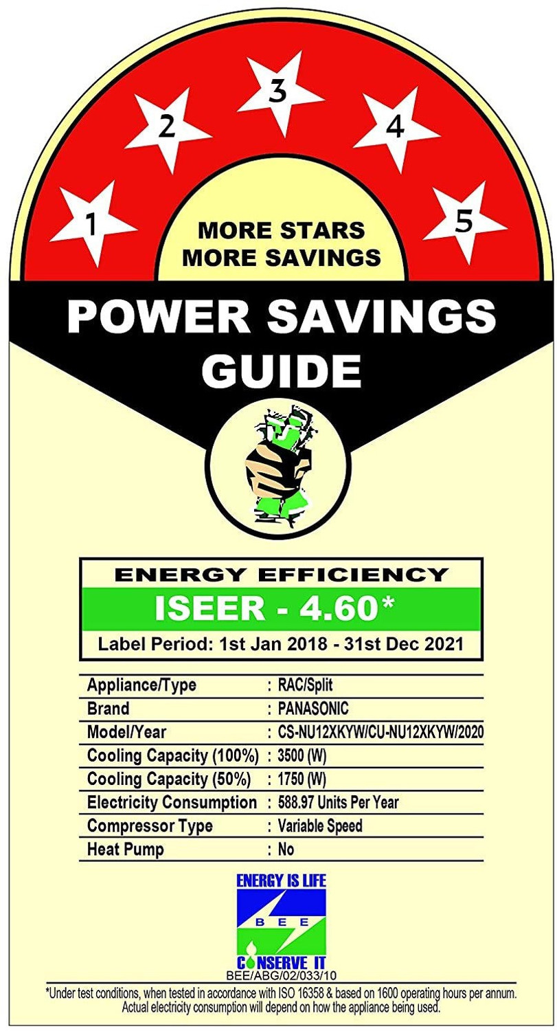 Image of Panasonic 2021 Model 1 Ton 5 Star Split Inverter with Wi-fi AC