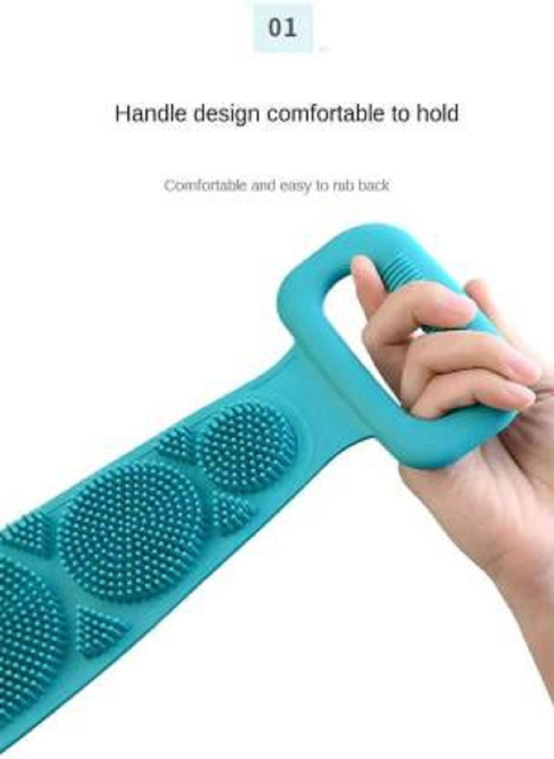 Image of TRAGON Silicon Body Back Scrubber, Double Side Bathing Brush for Skin Deep Cleaning