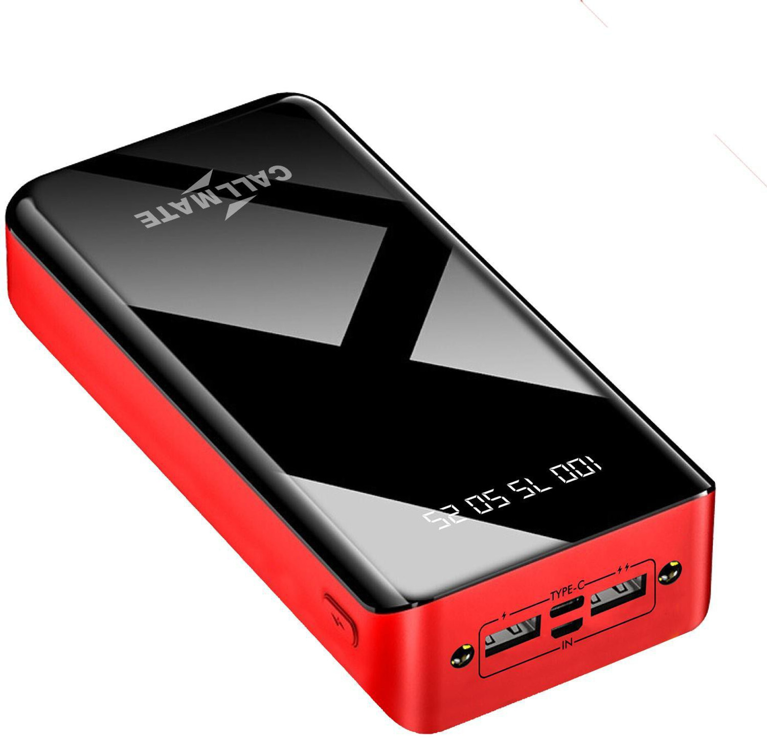 Callmate 30000 mAh Power Bank (15 W, Fast Charging)  (Red, Lithium P