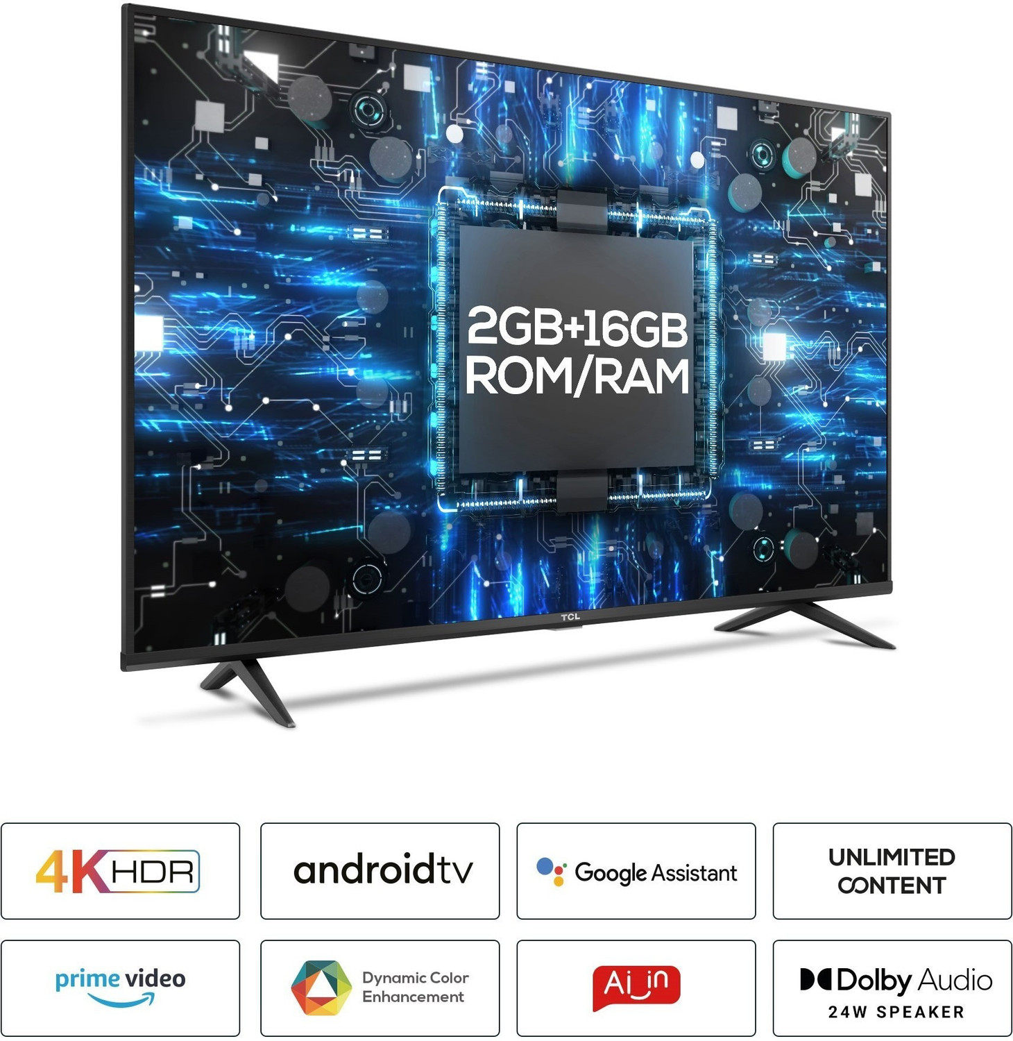 Image of TCL P615 139 cm (55 inch) Ultra HD (4K) LED Smart Android TV with Dolby Audio (55P615)