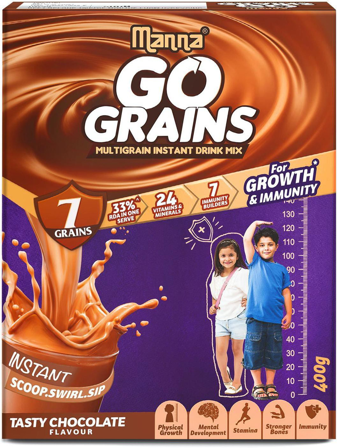 Manna Go Grains - Instant Multigrain Growth & Immunity Drink for Kids ...