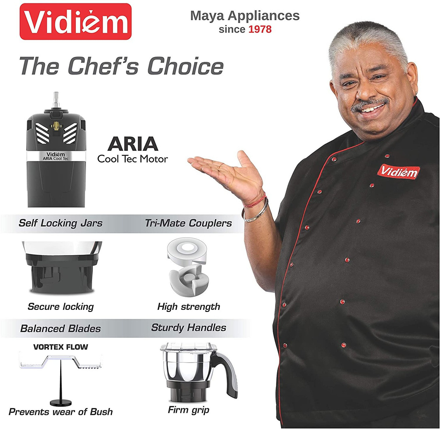 Image of Vidiem Super Blu 750 W Mixer Grinder