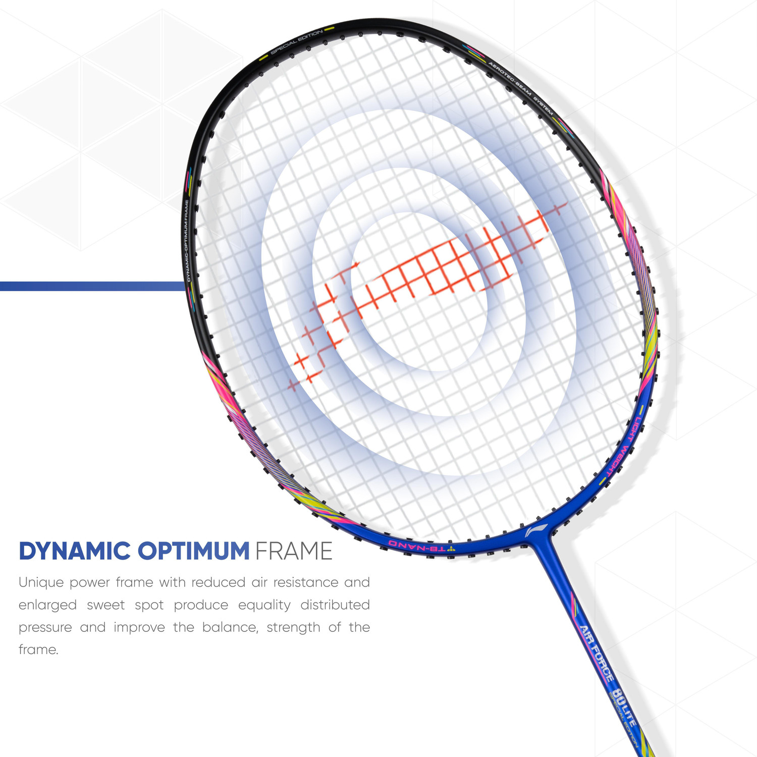 Image of LI-NING AIR-FORCE 80 LITE Multicolor Strung Badminton Racquet