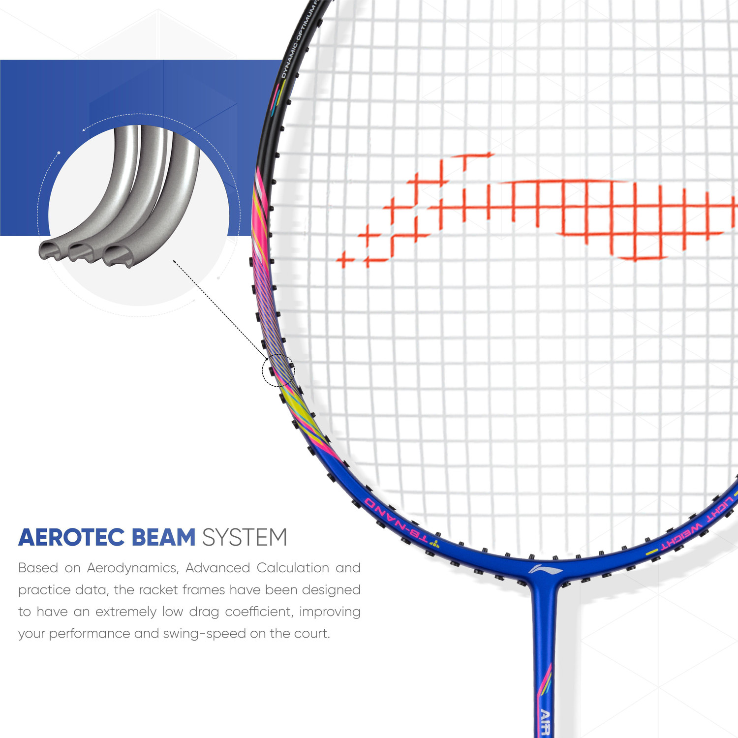 Image of LI-NING AIR-FORCE 80 LITE Multicolor Strung Badminton Racquet
