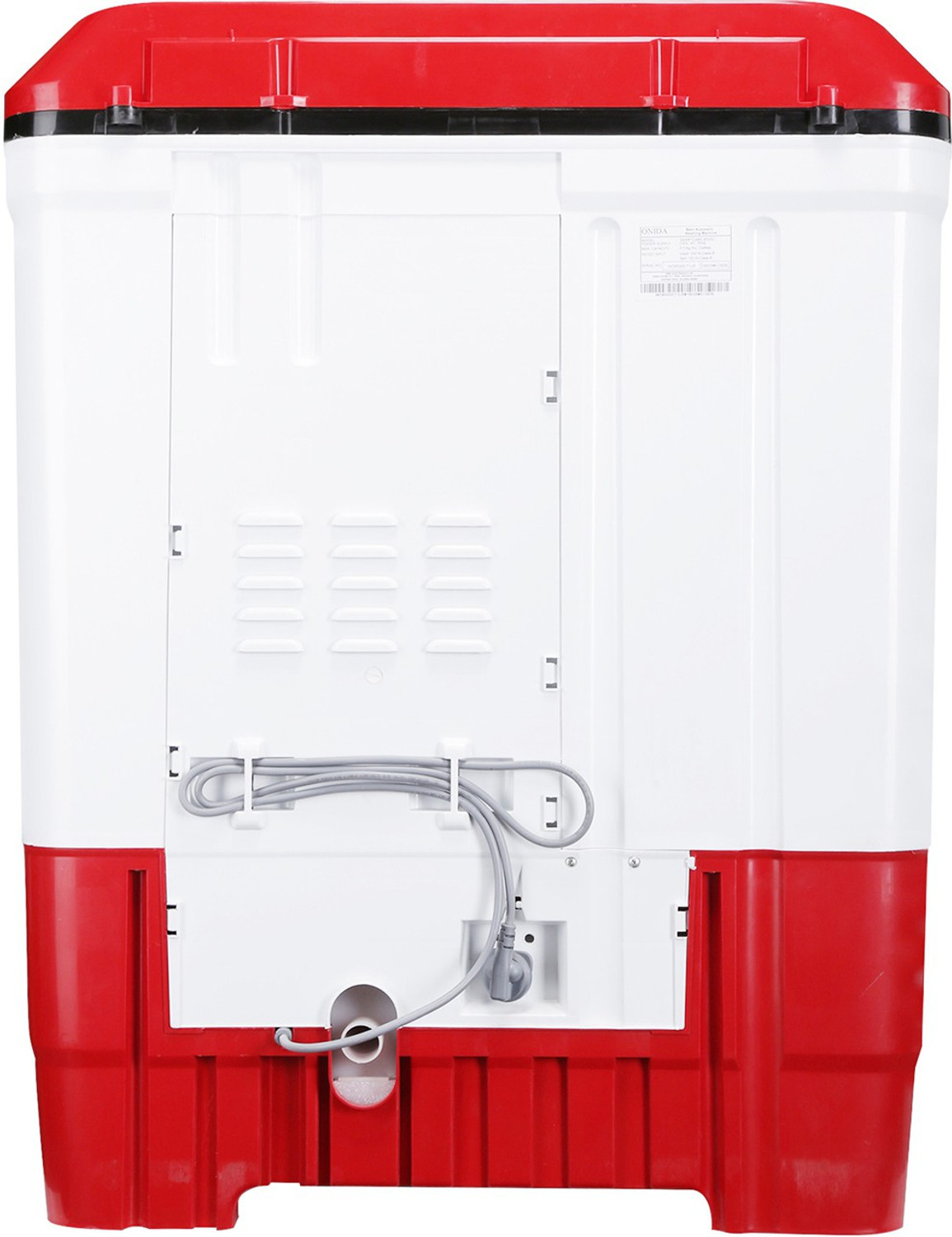 Image of ONIDA 8 kg 5 Star Rating, Auto Scrubber Semi Automatic Top Load Washing Machine Red