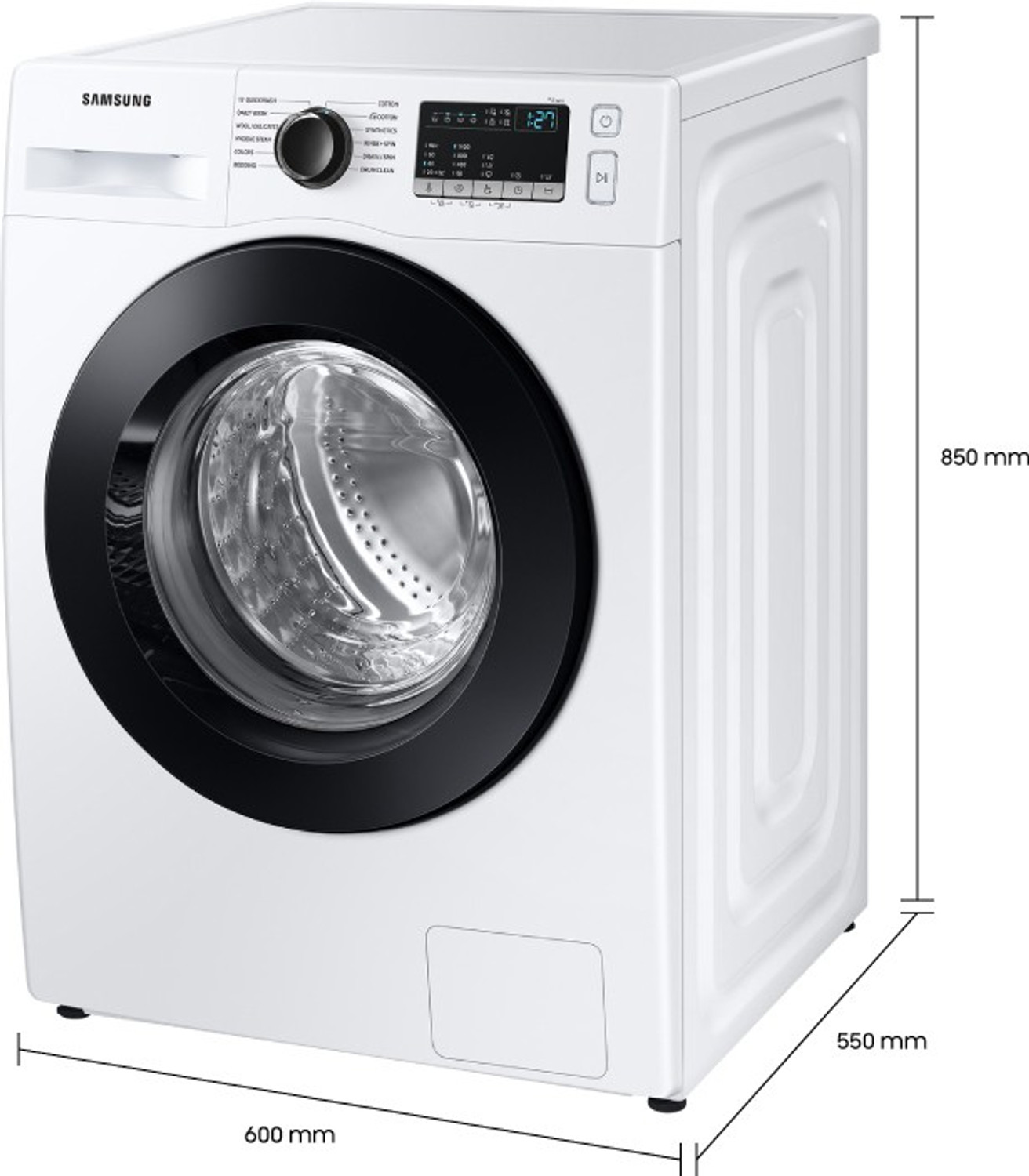 Image of Samsung 8 kg Inverter 5 Star with Hygiene Steam Fully Automatic Front Load Washing Machine White