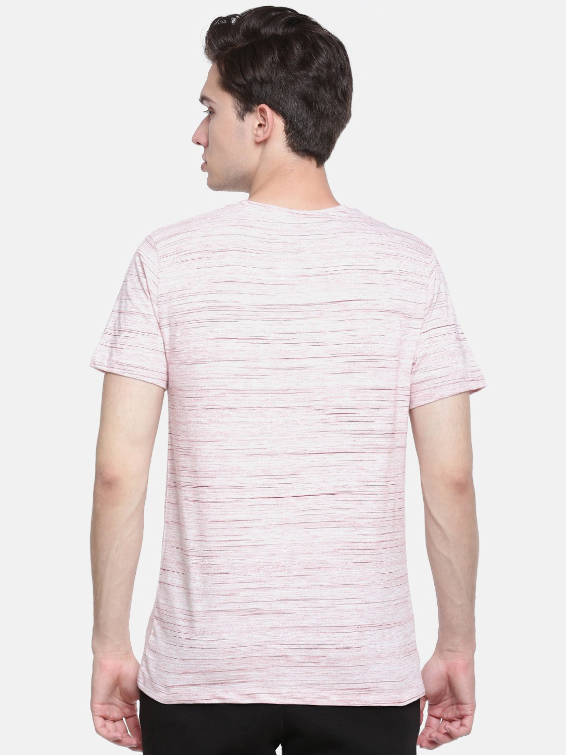 Image of Force NXT Pack of 2 Men Self Design Round Neck Reversible Polycotton Multicolor T-Shirt