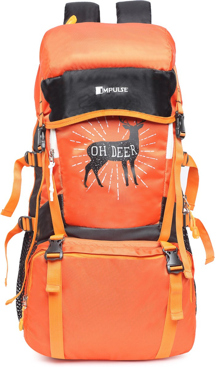 Image of IMPULSE OH Deer Orange 55 Liters Waterproof Rucksack Trekking Travelling Camping luggage bags & Backpack Rucksack - 55 L