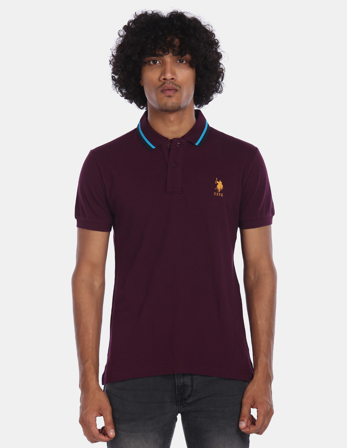Us polo new arrivals purple t shirt