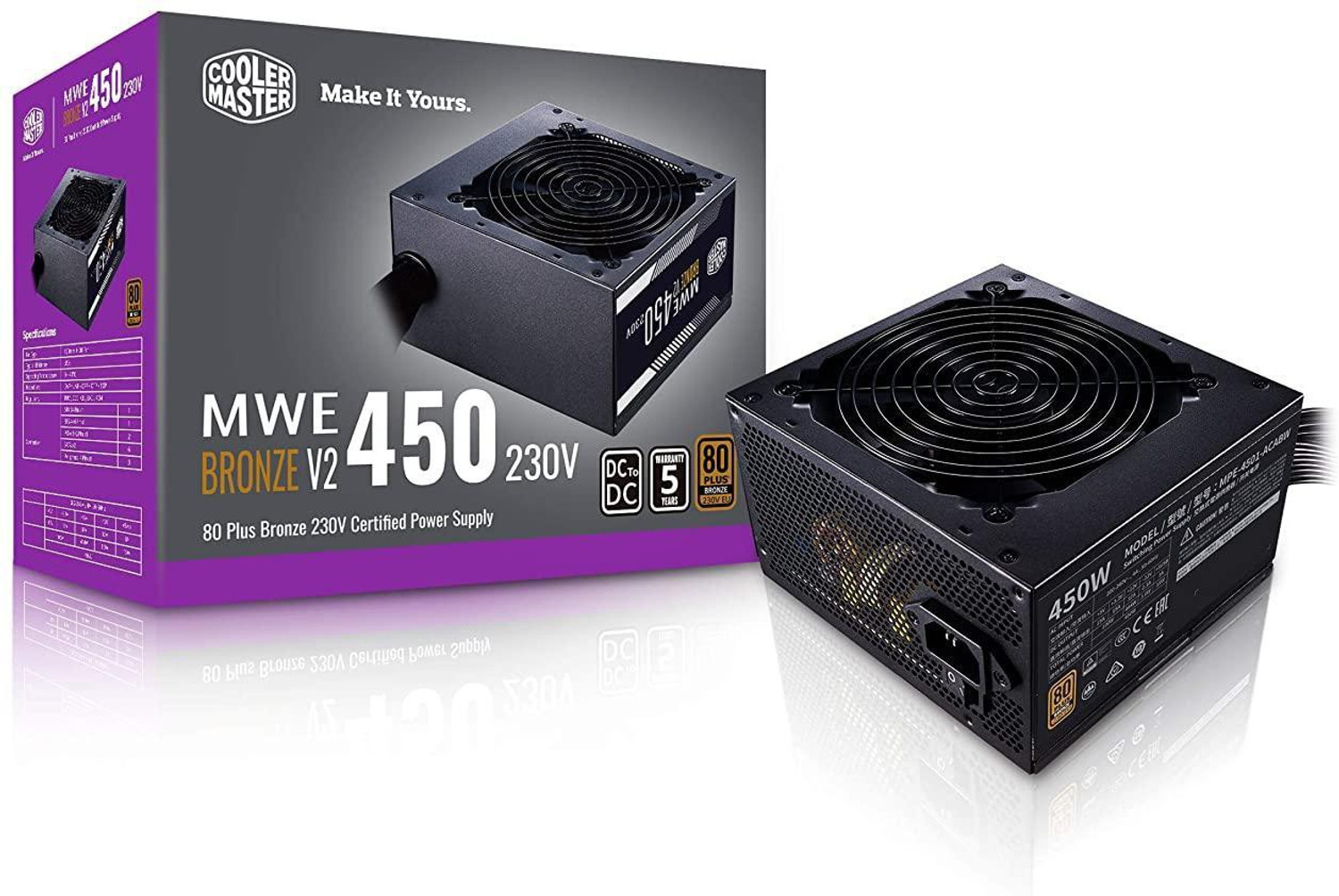 COOLER MASTER MWE 450 Bronze 450 Watts PSU