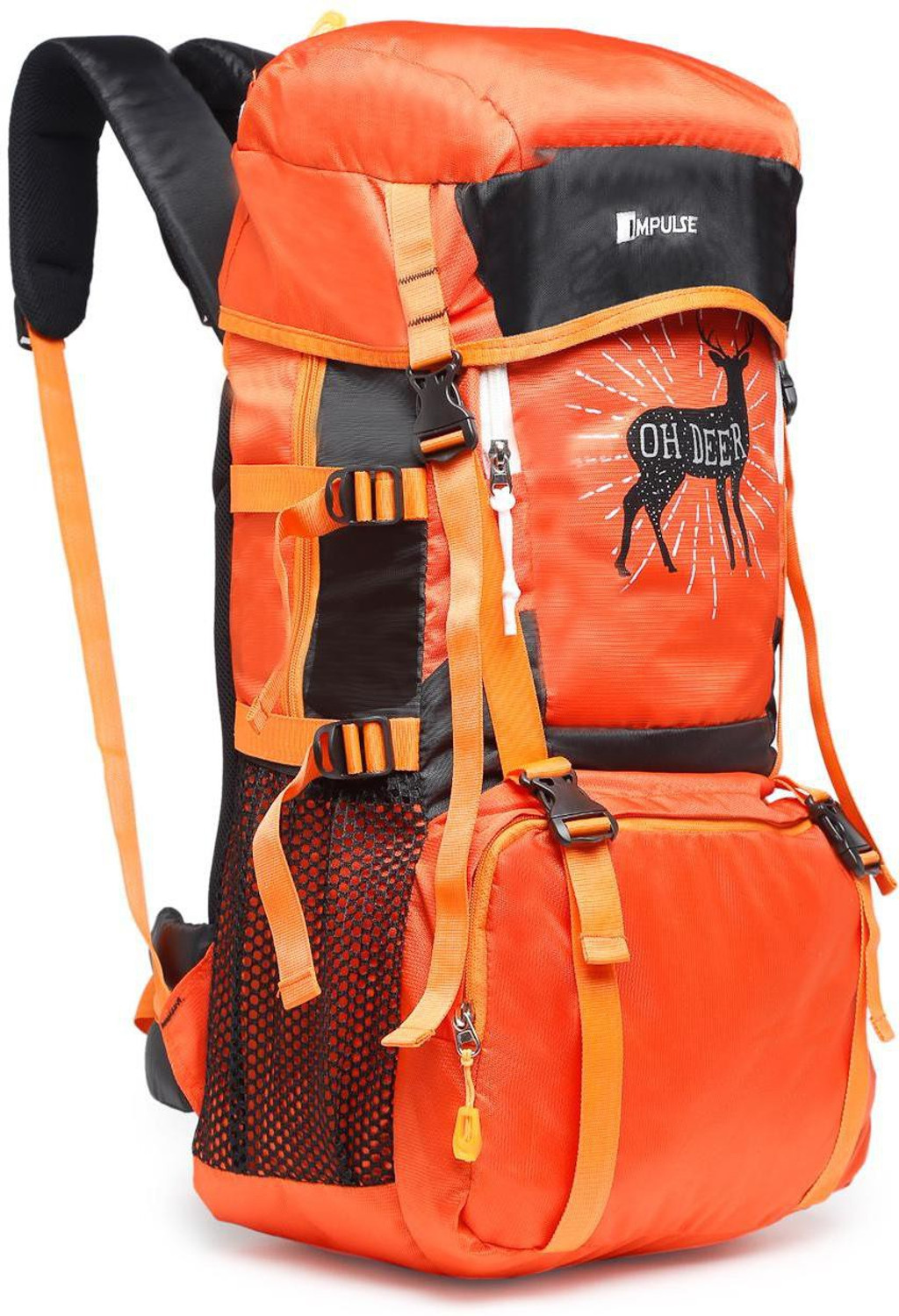 Image of IMPULSE OH Deer Orange 55 Liters Waterproof Rucksack Trekking Travelling Camping luggage bags & Backpack Rucksack - 55 L