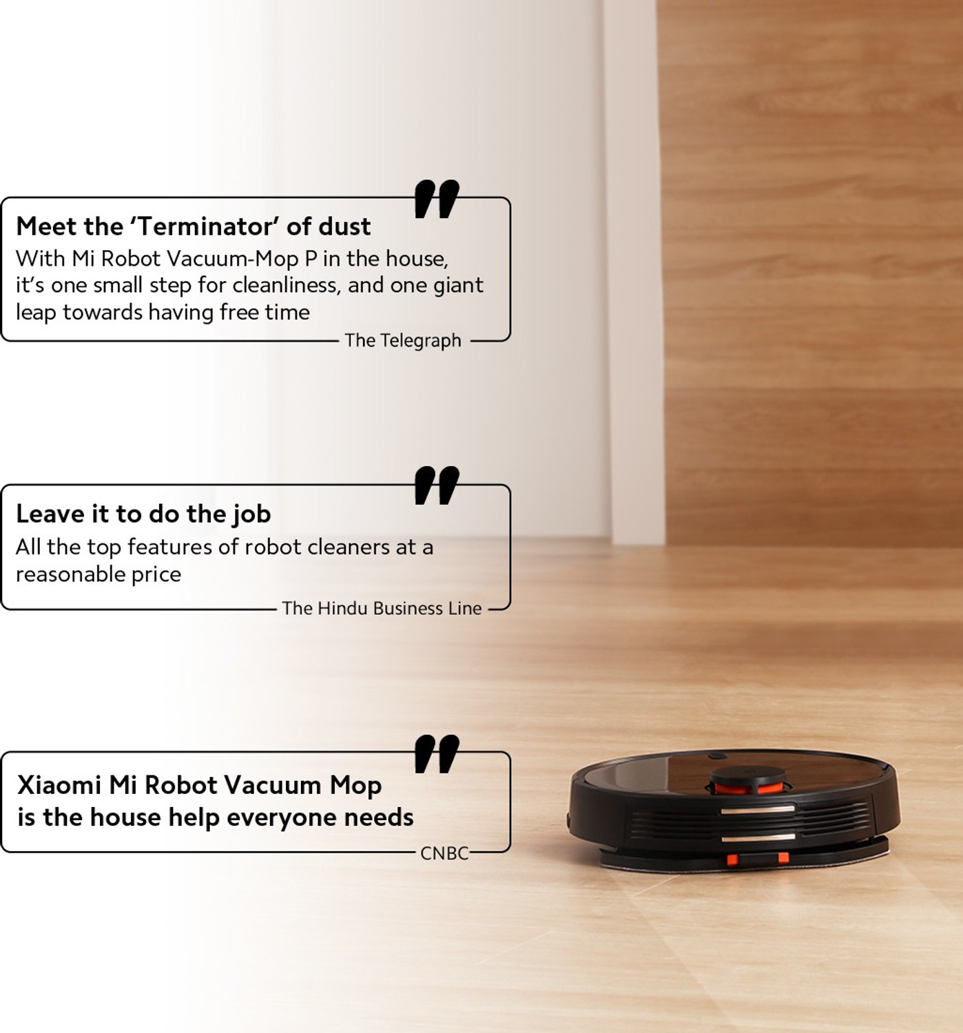 Image of Mi Robot Vacuum-Mop P (STYTJ02YM) Robotic Floor Cleaner with 2 in 1 Mopping and Vacuum (Google Assistant and Alexa)