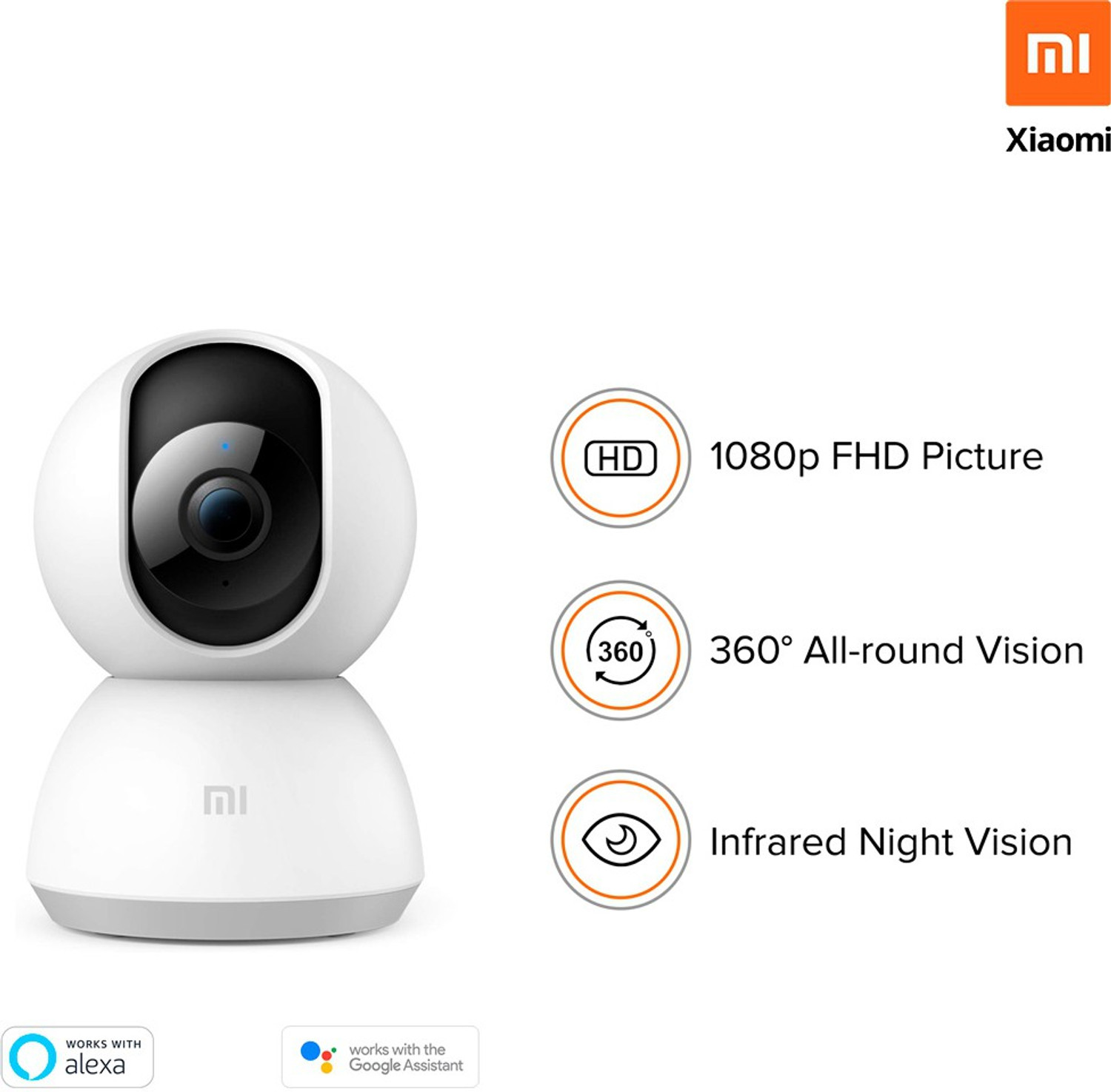Image of Xiaomi Mi 360 Home Security Camera 2K Global Version (SD Card 256 GB Supported) Security Camera