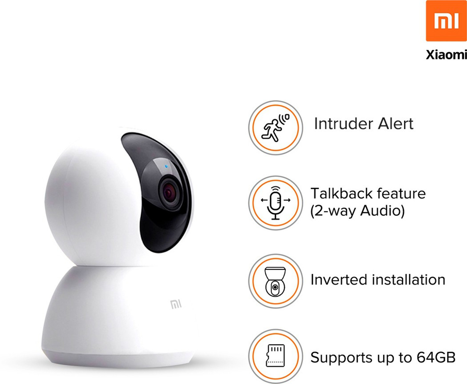 Image of Xiaomi Mi 360 Home Security Camera 2K Global Version (SD Card 256 GB Supported) Security Camera