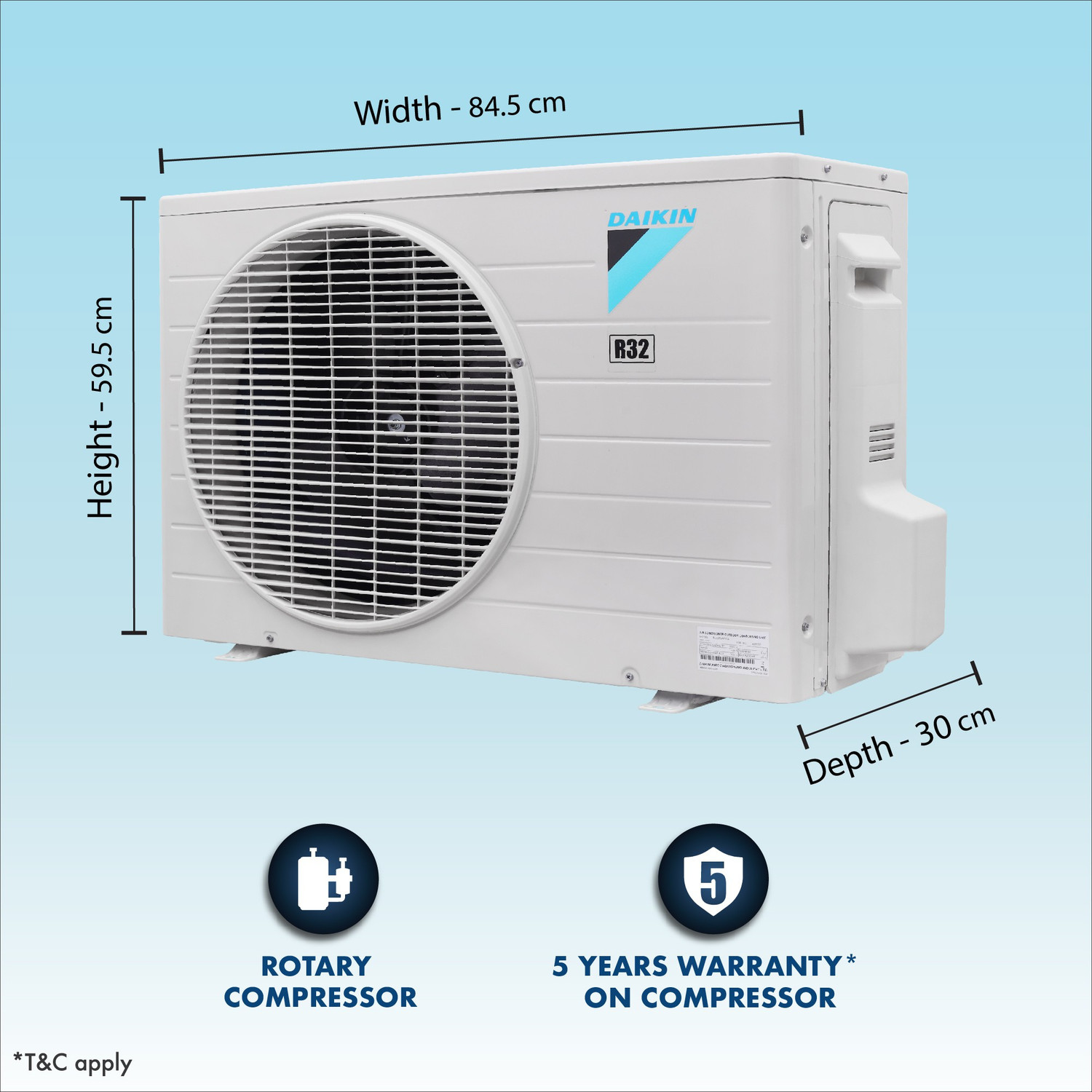 Image of Daikin 1.5 Ton 3 Star Split with PM 2.5 Filter AC with PM 2.5 Filter - White (MTL50TV16V3 /RL50TV16V3 /V2A /U2 /RL50TV16U3 /RL50TV16U2A, Copper Condenser)