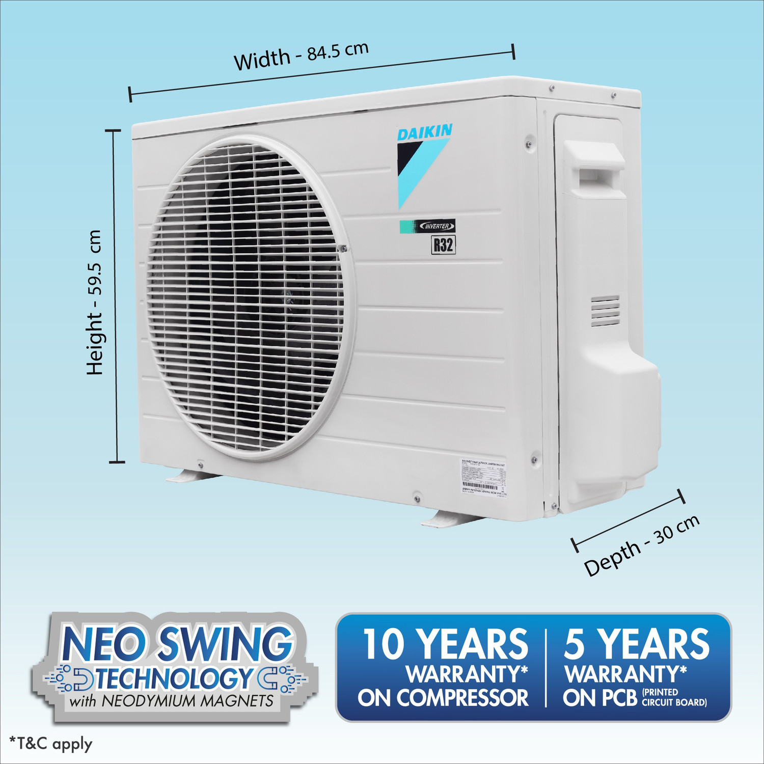 Image of Daikin 2021 Model 1.5 Ton 5 Star Split Inverter with Anti Microbial Filter AC