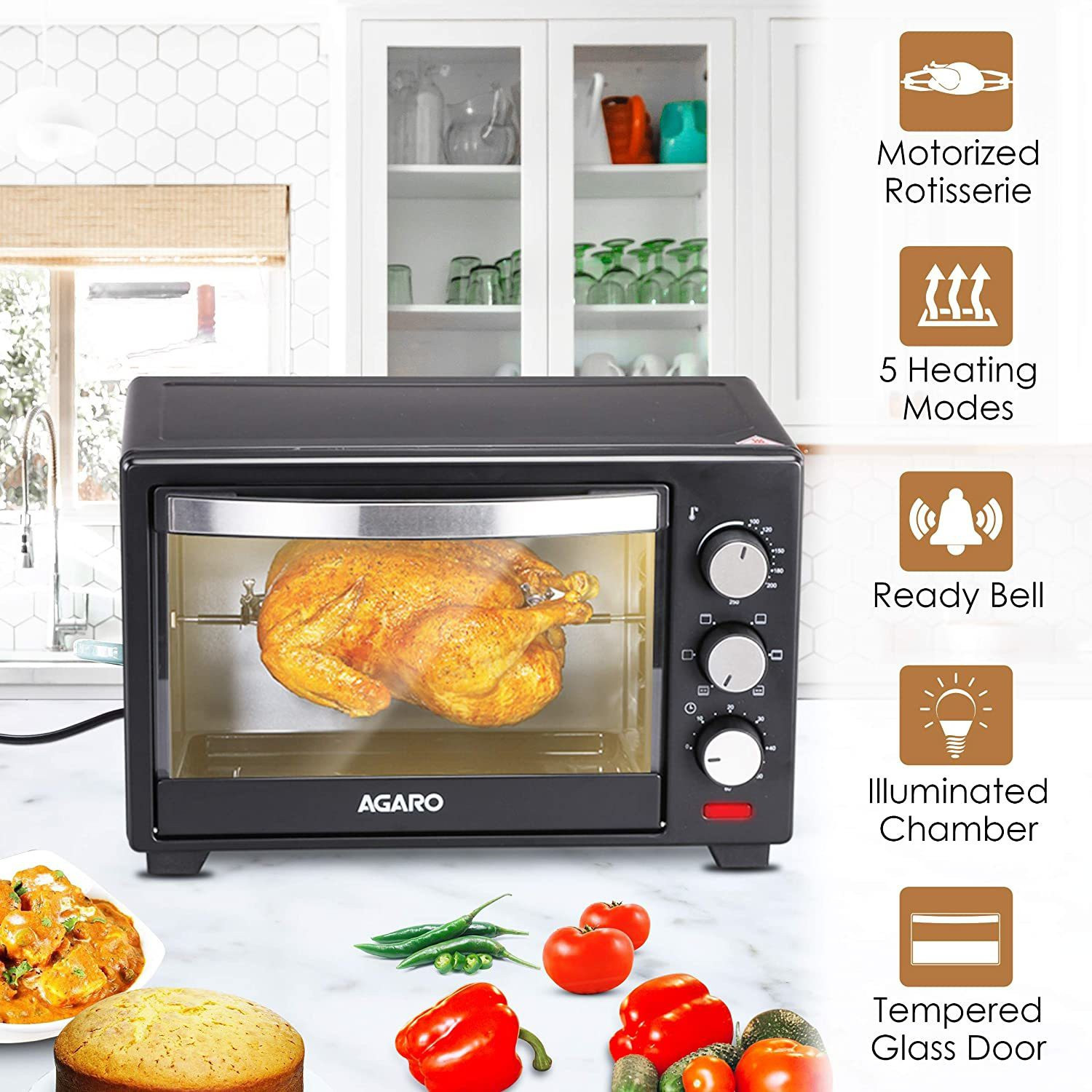 Image of AGARO 25-Litre Oven Toaster Grill (OTG)