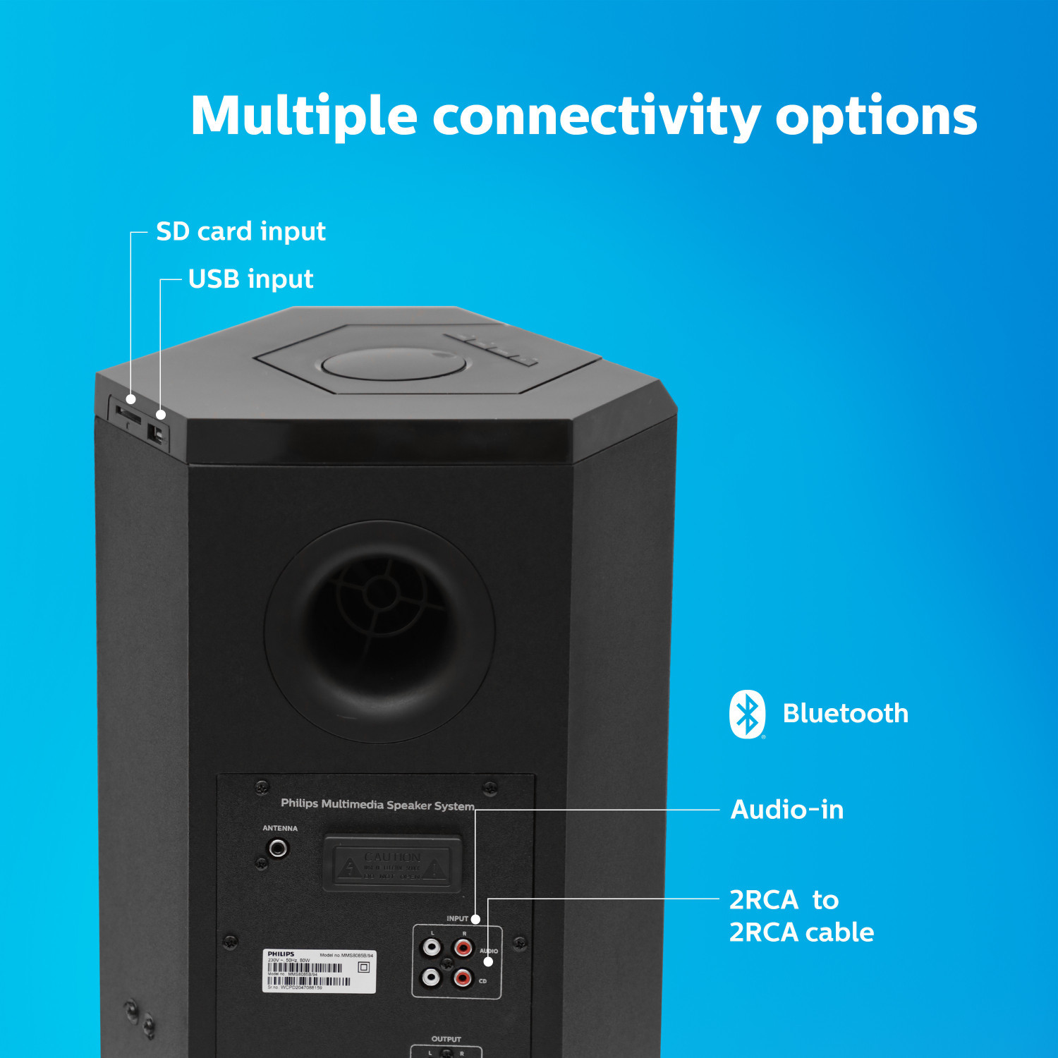 Image of PHILIPS MMS8085B /94 Convertible 80 W Bluetooth Home Audio Speaker