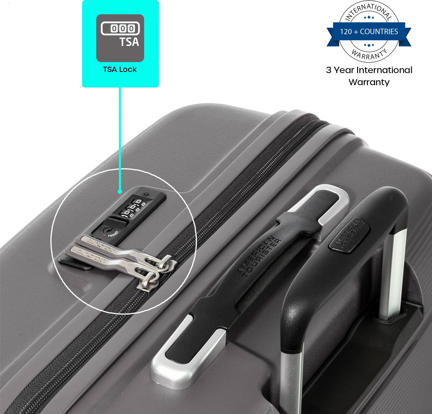 Image of AMERICAN TOURISTER LINEX 55 /20 TSA-TITANIUM Cabin Suitcase 4 Wheels - 22 inch