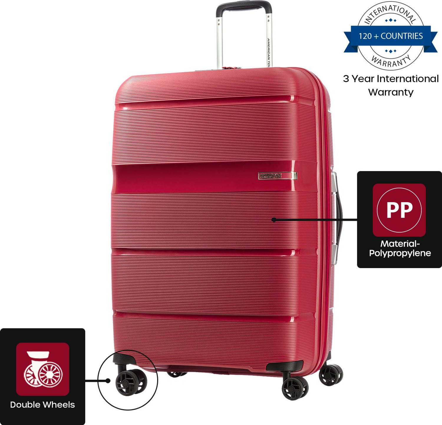 Image of AMERICAN TOURISTER LINEX SPINNER 55 /20 TSA-RED Cabin Suitcase 4 Wheels - 22 Inch