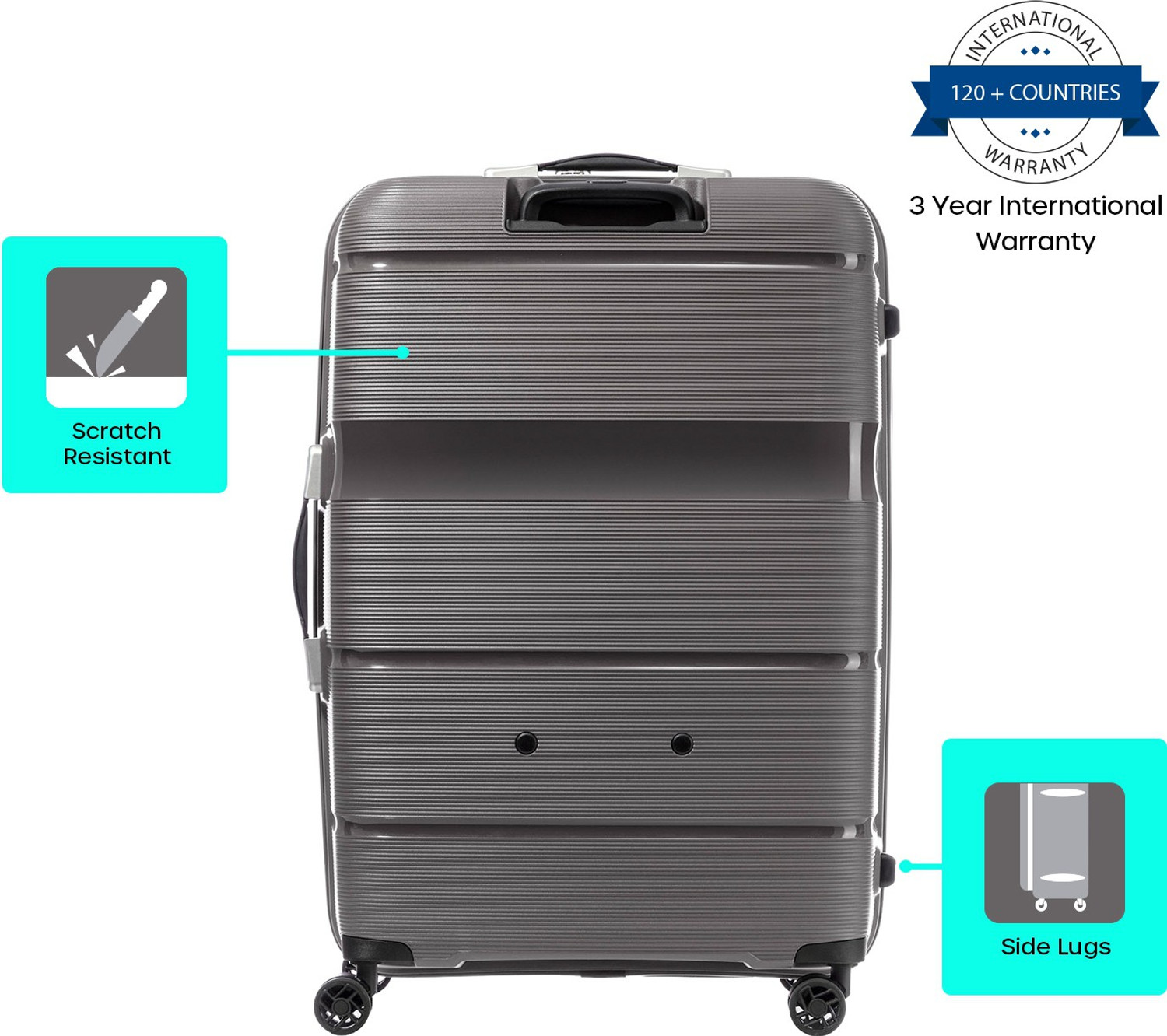 Image of AMERICAN TOURISTER LINEX 55 /20 TSA-TITANIUM Cabin Suitcase 4 Wheels - 22 inch