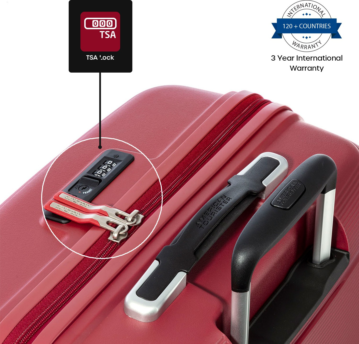 Image of AMERICAN TOURISTER LINEX SPINNER 55 /20 TSA-RED Cabin Suitcase 4 Wheels - 22 Inch