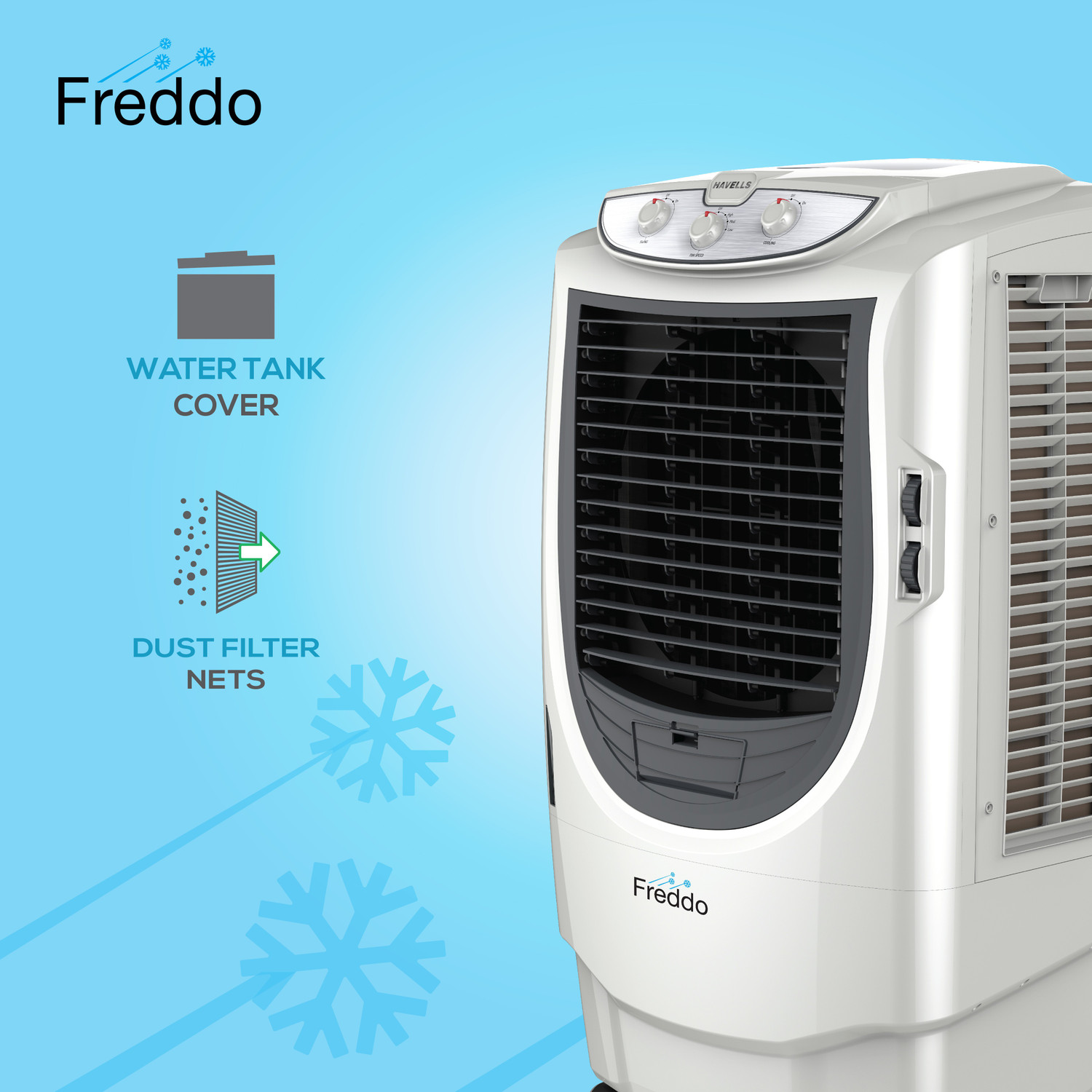 Image of HAVELLS 70 L Desert Air Cooler with 3-side Honeycomb Cooling Pads