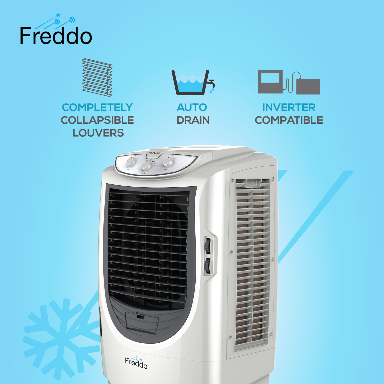 Image of HAVELLS 70 L Desert Air Cooler with 3-side Honeycomb Cooling Pads