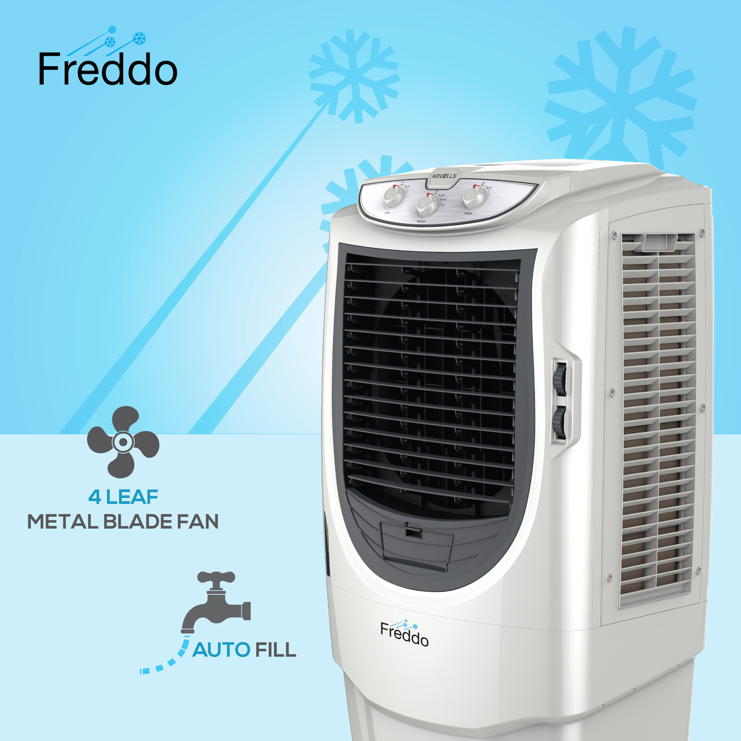 Image of HAVELLS 70 L Desert Air Cooler with 3-side Honeycomb Cooling Pads