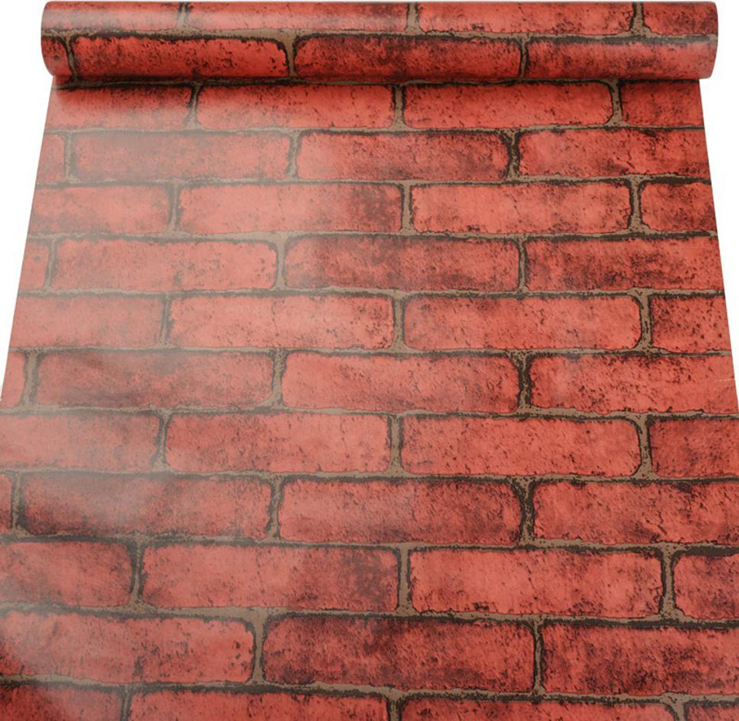 Image of Flipkart SmartBuy 500 cm Wall Stickers Wallpaper Red Bricks Blocks Modern Bedroom Decor Self Adhesive Self Adhesive Sticker
