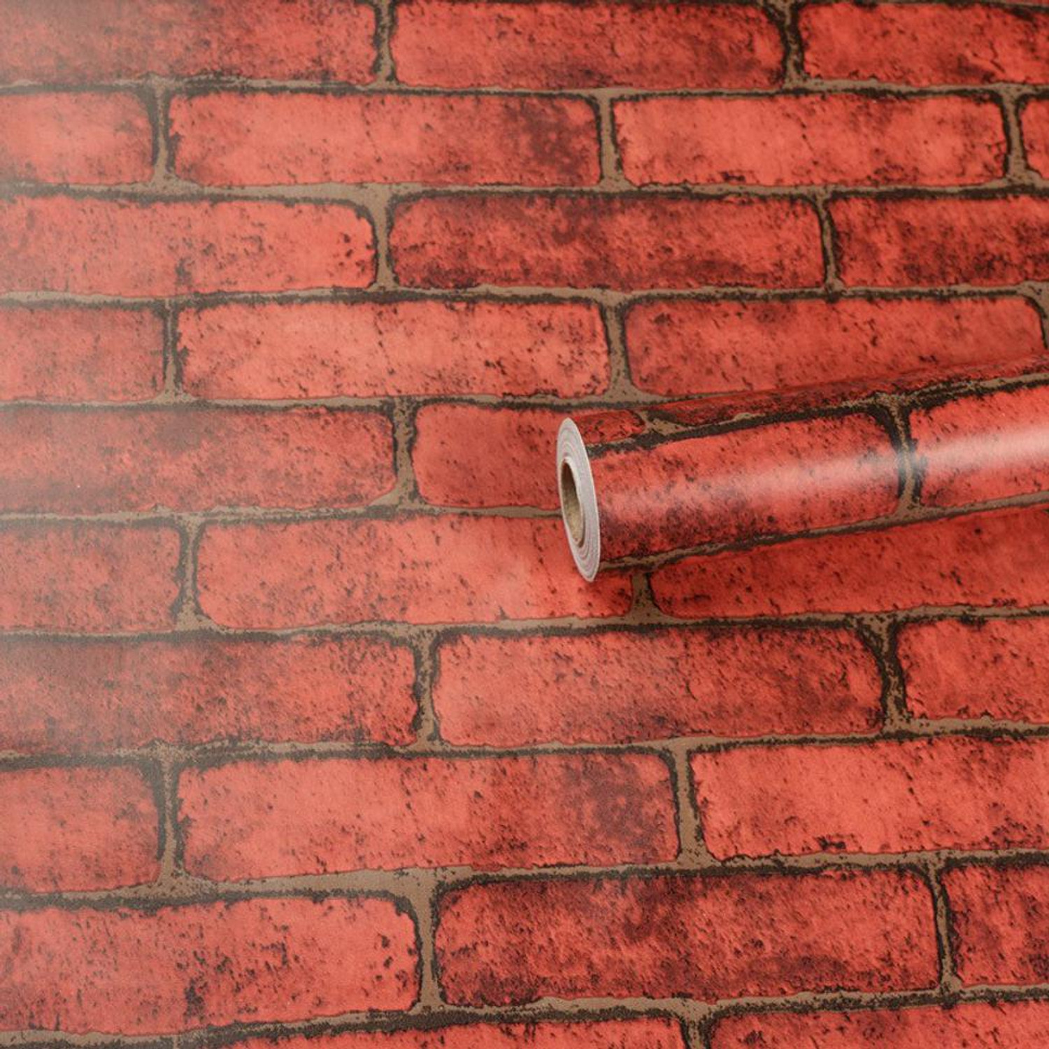 Image of Flipkart SmartBuy 500 cm Wall Stickers Wallpaper Red Bricks Blocks Modern Bedroom Decor Self Adhesive Self Adhesive Sticker