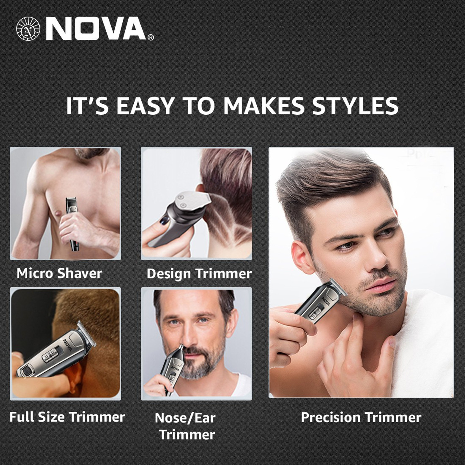 Image of NOVA NG 1153 Digital USB Trimmer 160 min Runtime 20 Length Settings