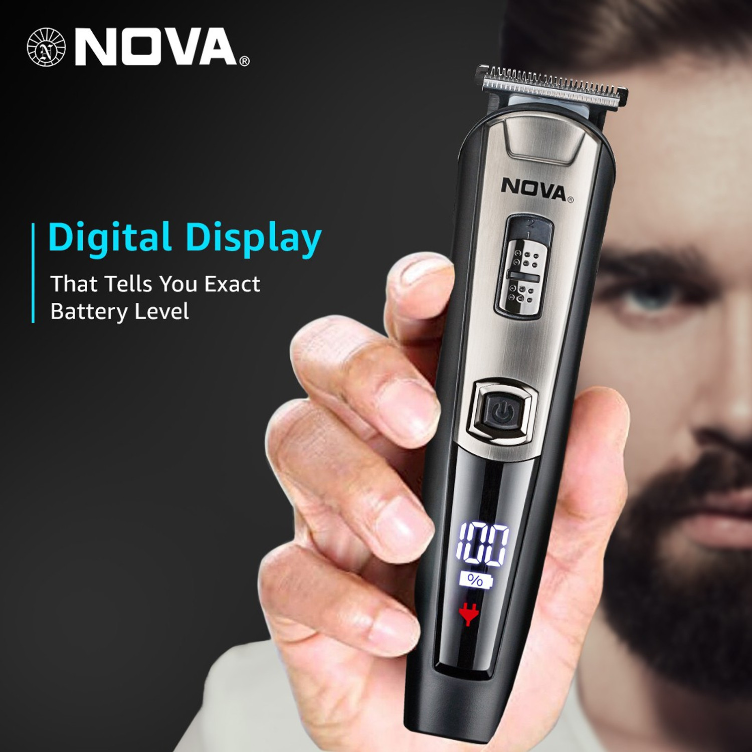 Image of NOVA NG 1153 Digital USB Trimmer 160 min Runtime 20 Length Settings
