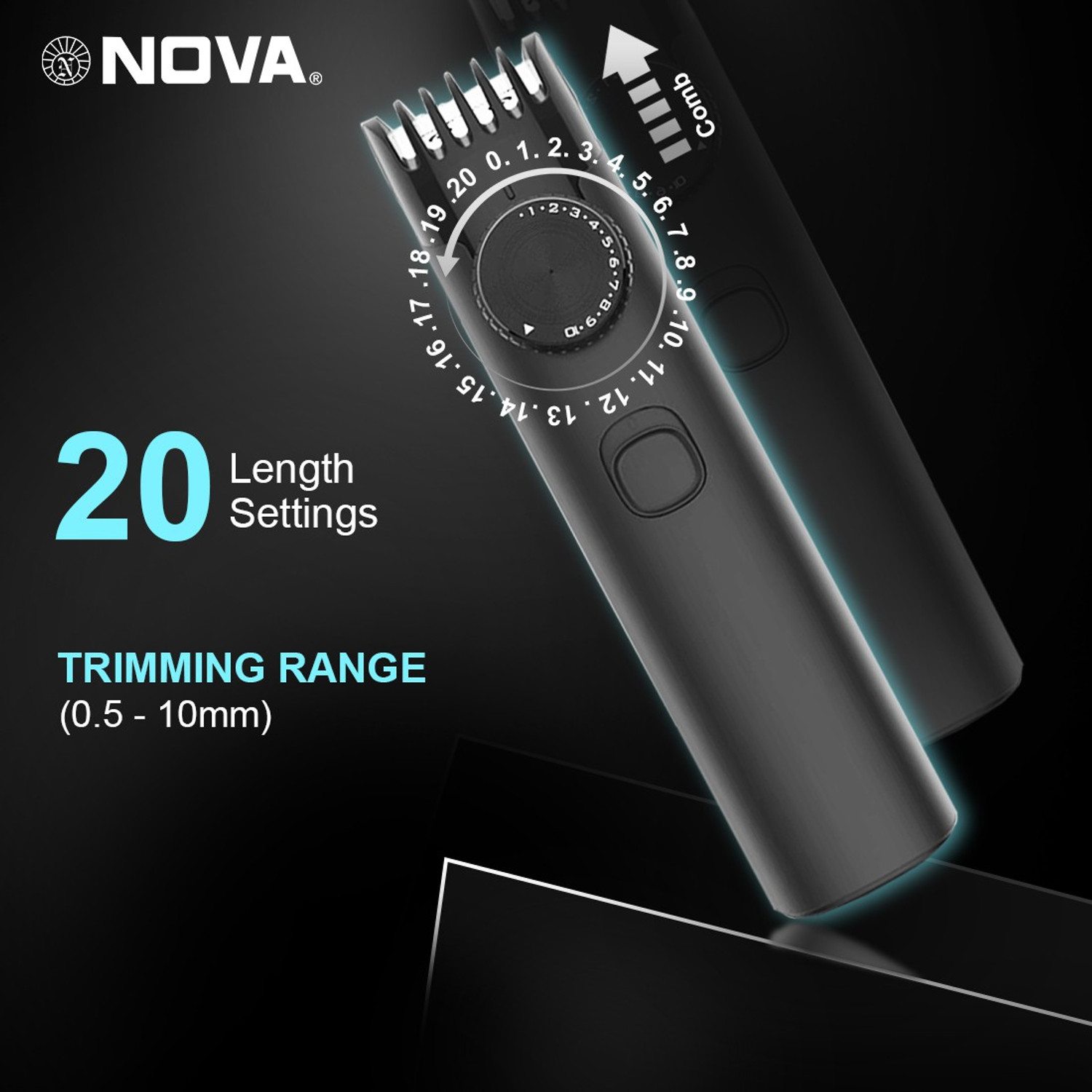Image of NOVA NHT 1099 Trimmer 90 min Runtime 20 Length Settings
