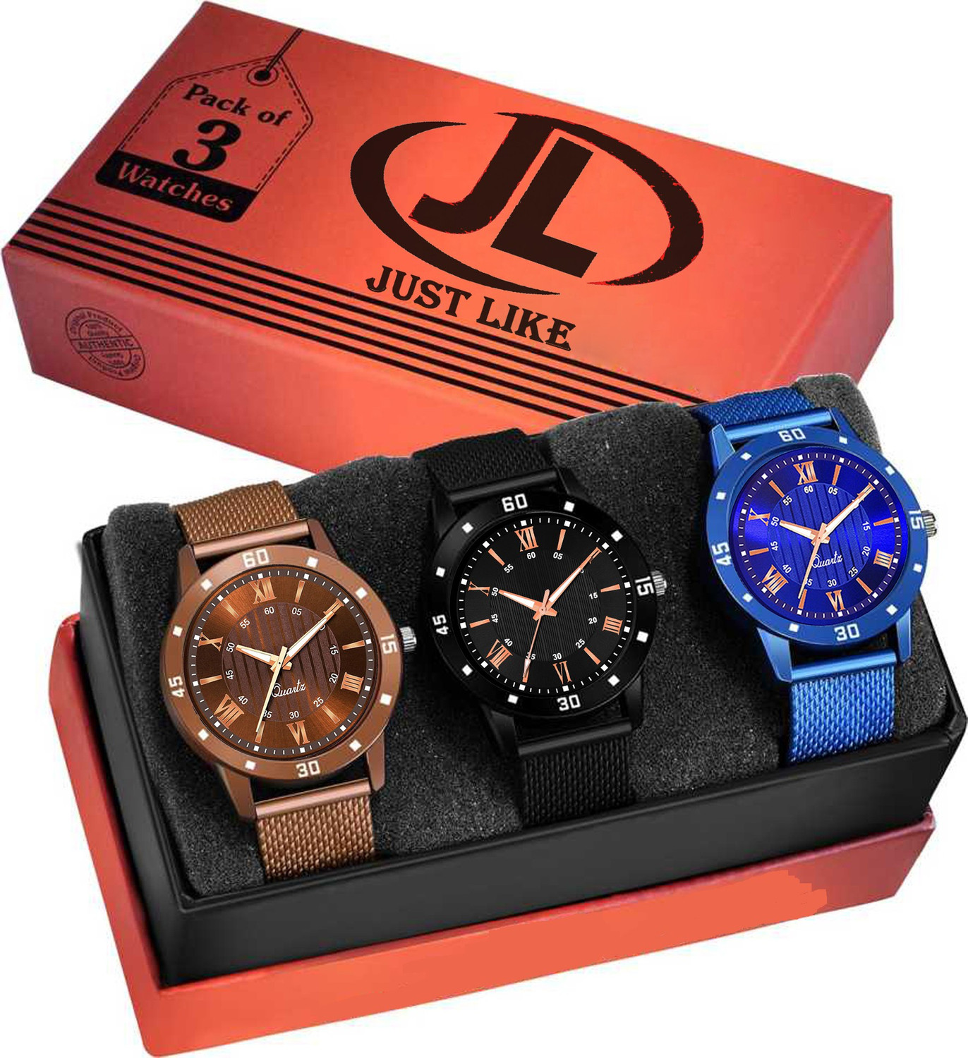 just like combo -3 watch New Stylish Pack Of 3 Low Price Combo Watch A