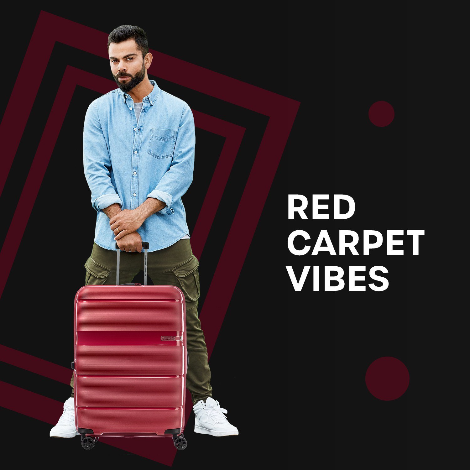 Image of AMERICAN TOURISTER LINEX SPINNER 55 /20 TSA-RED Cabin Suitcase 4 Wheels - 22 Inch