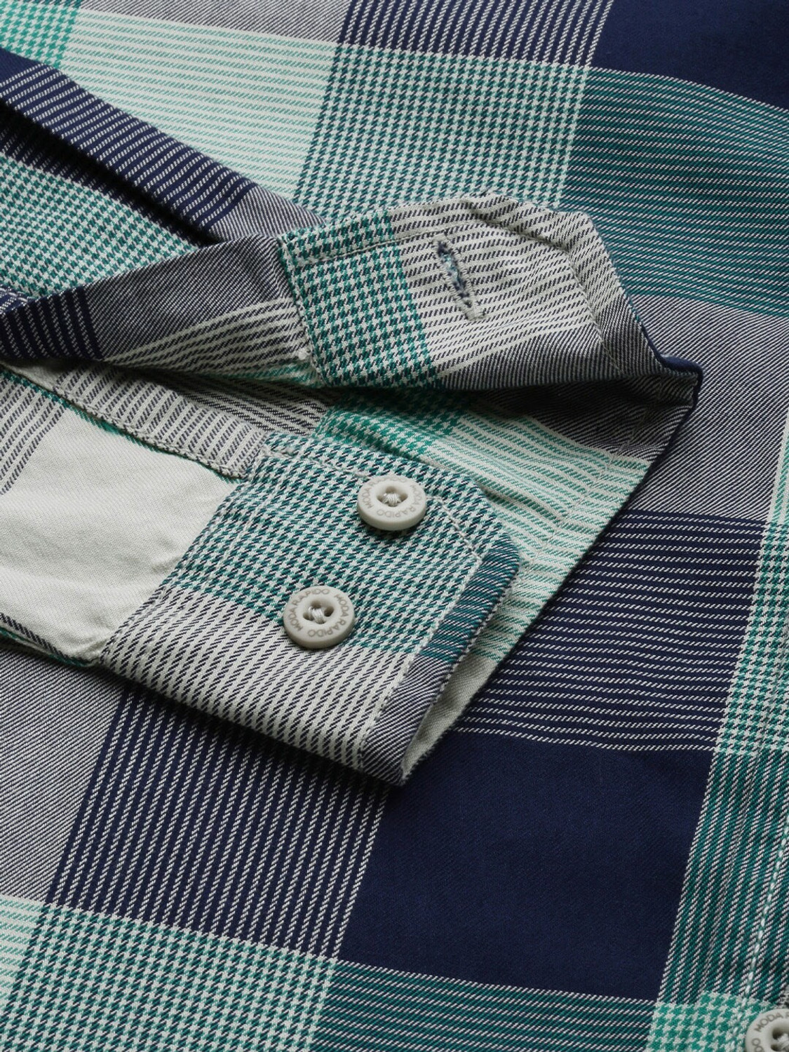 Image of Moda Rapido Men Checkered Casual Dark Blue Shirt