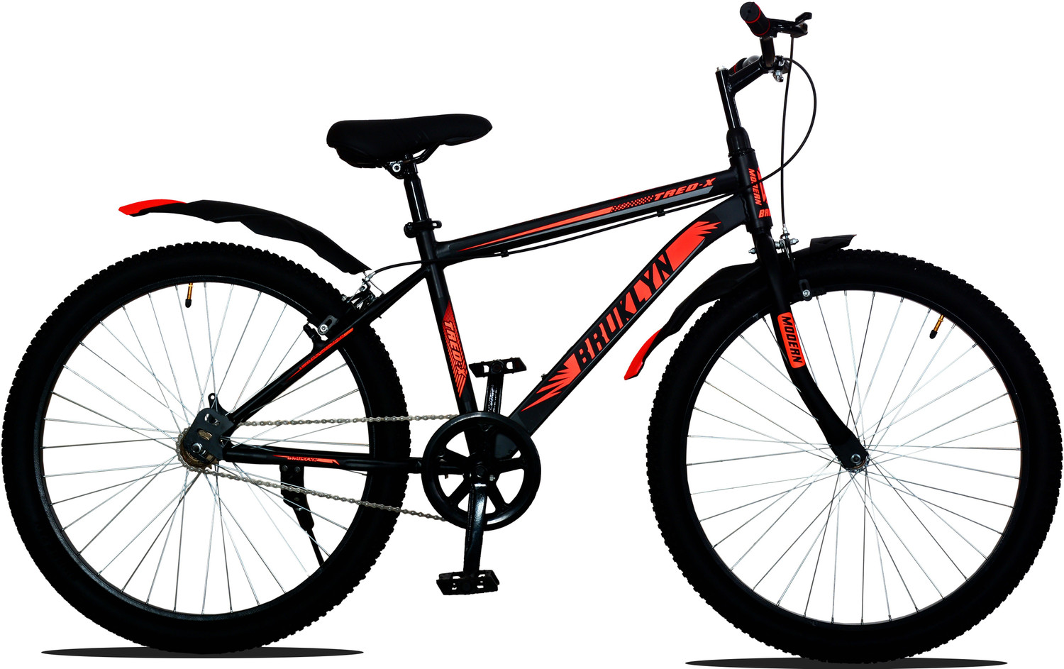 MODERN Bruklyn 26T City Bike Cycle Road Cycle Matte Black